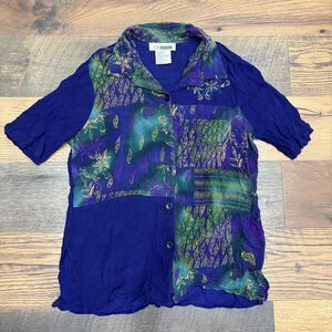 Vintage C. M. Shapes Colorful Button Up